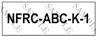 example Clear Mylar label
