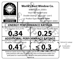example NFRC Temporary label
