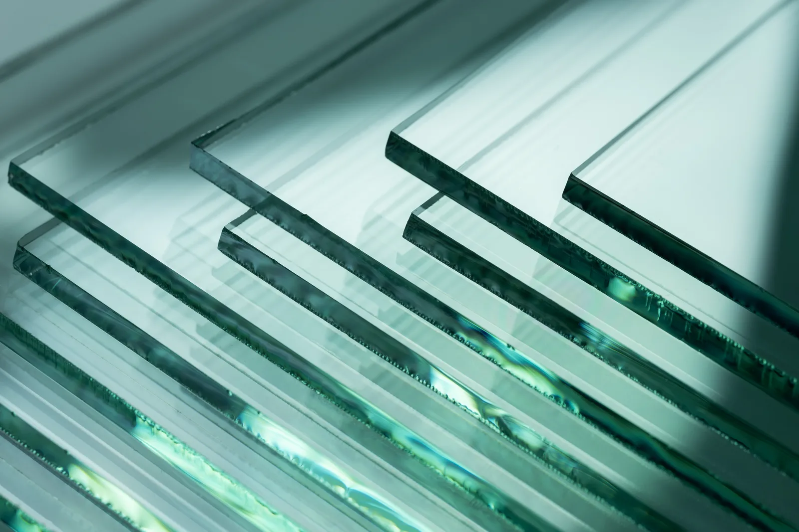Layers of architectural safety glass